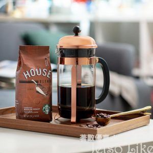 Starbucks 購買指定星巴克咖啡豆 半價換購 bodum 咖啡濾壓壼