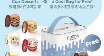 GODIVA 購買冷凍甜點6杯 即多送贈2杯 及 GODIVA限定冰袋