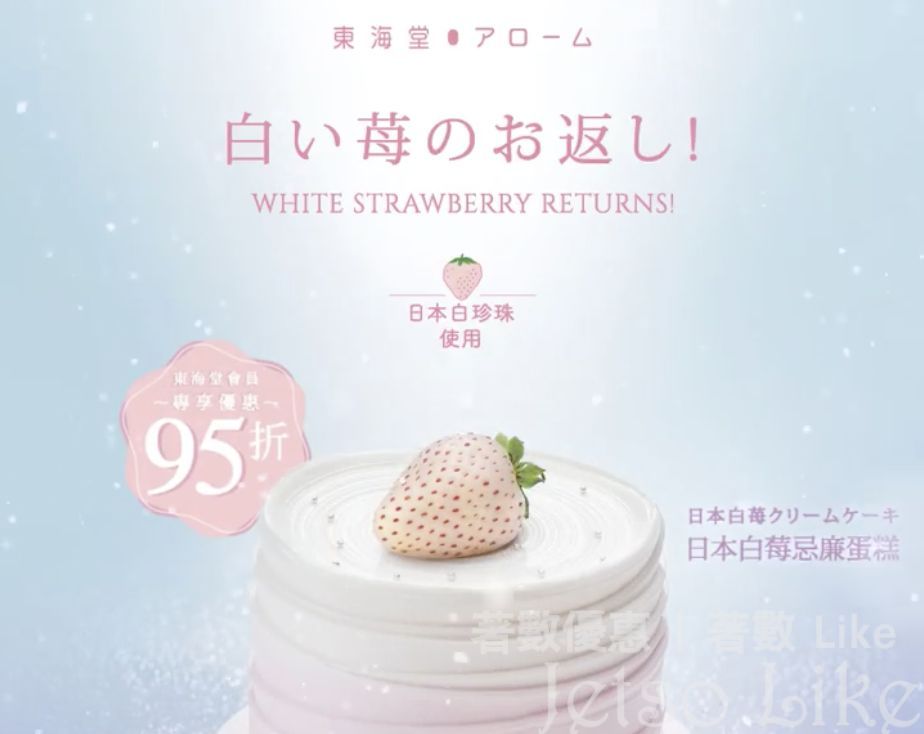 東海堂 期間限定 日本白莓忌廉蛋糕