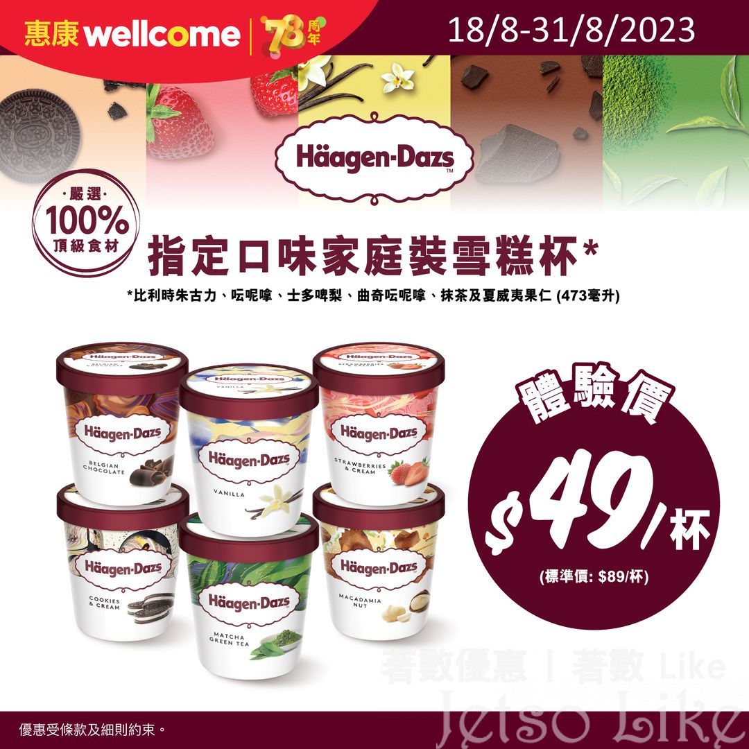 惠康 Häagen-Dazs™指定口味家庭裝雪糕杯