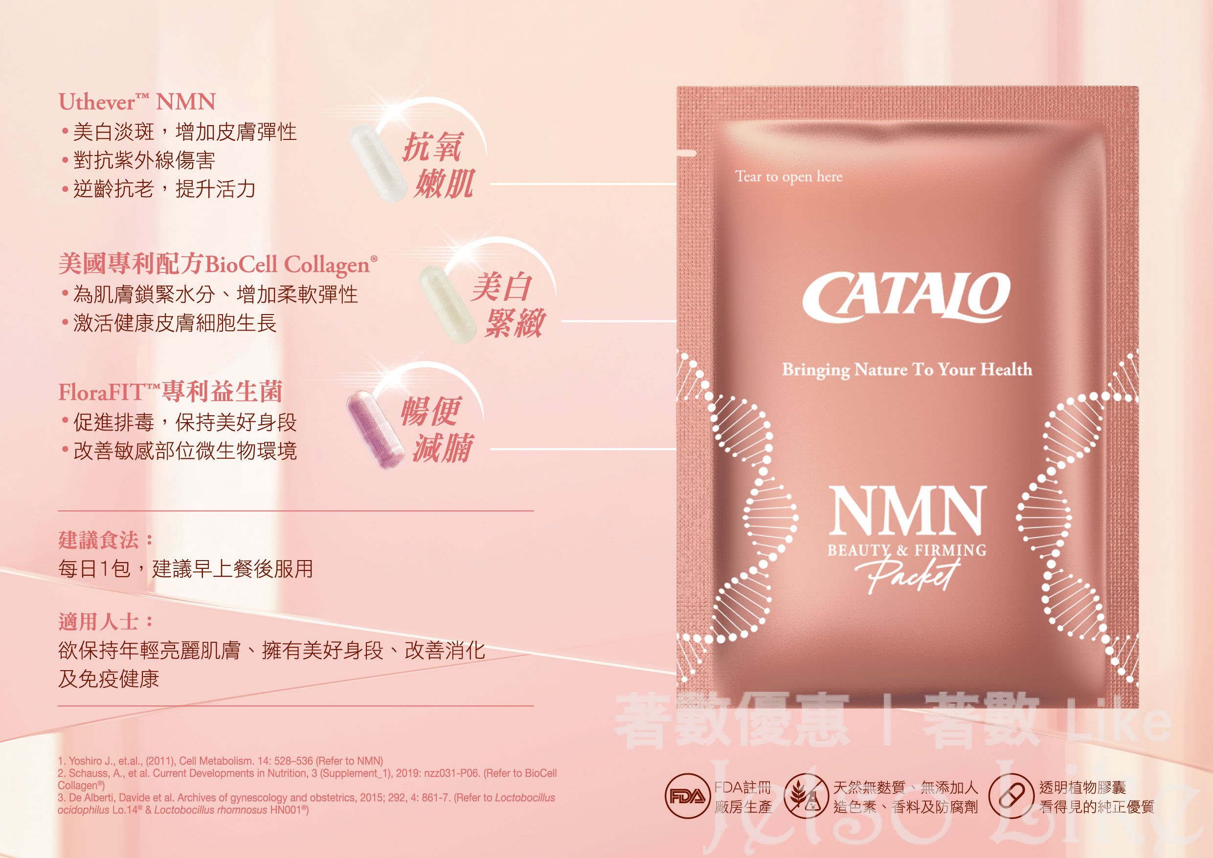 免費換領 CATALO NMN全效抗氧嫩肌輕盈組合試用裝